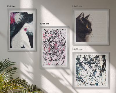 Mur de tableaux Motifs abstraits de peinture de chat