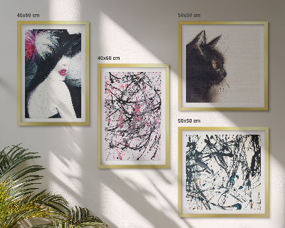Mur de tableaux Motifs abstraits de peinture de chat