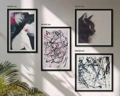 Mur de tableaux Motifs abstraits de peinture de chat