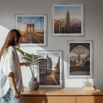 Mur de tableaux Ensemble de peintures représentant une vue de londres