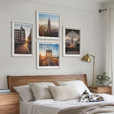 Mur de tableaux Ensemble de peintures représentant une vue de londres