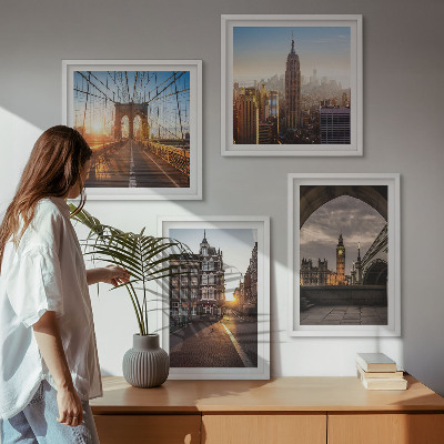 Mur de tableaux Ensemble de peintures représentant une vue de londres