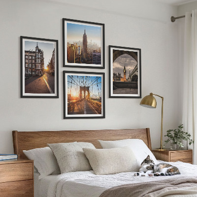 Mur de tableaux Ensemble de peintures représentant une vue de londres