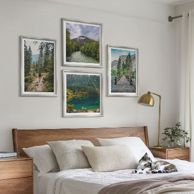 Mur de tableaux Montagnes, lacs, forêts, sentiers