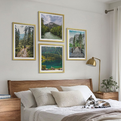 Mur de tableaux Montagnes, lacs, forêts, sentiers