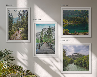 Mur de tableaux Montagnes, lacs, forêts, sentiers