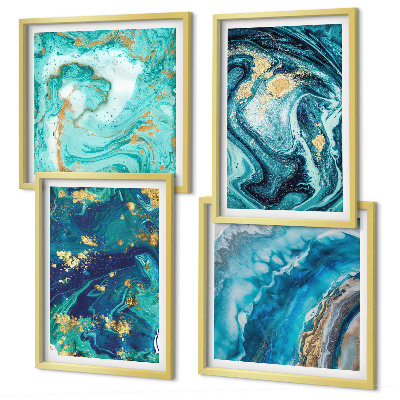Mur de tableaux Abstractions de peinture décorative
