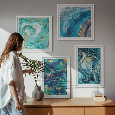Mur de tableaux Abstractions de peinture décorative