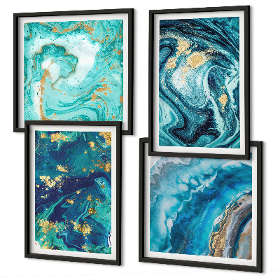 Mur de tableaux Abstractions de peinture décorative