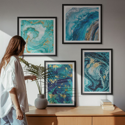Mur de tableaux Abstractions de peinture décorative