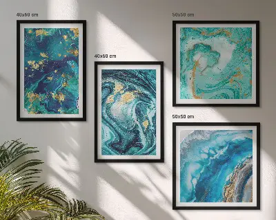 Mur de tableaux peintures abstraites décoratives