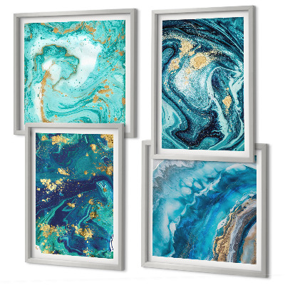 Mur de tableaux Abstractions de peinture décorative