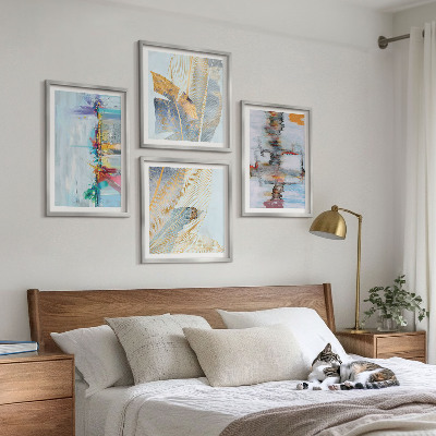 Polyptyque z cadres Compositions de peinture abstraite