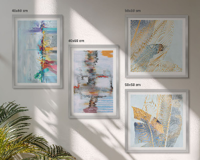 Polyptyque z cadres Compositions de peinture abstraite