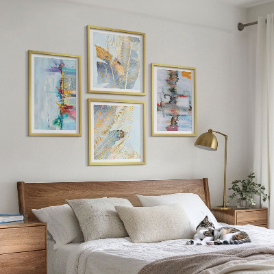 Polyptyque z cadres Compositions de peinture abstraite