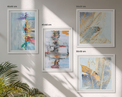 Polyptyque z cadres Compositions de peinture abstraite