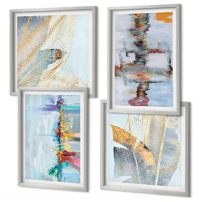Polyptyque z cadres Compositions de peinture abstraite