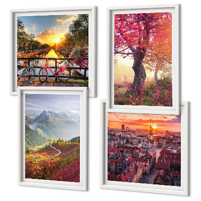 Mur de tableaux Paysages de montagne à vélo