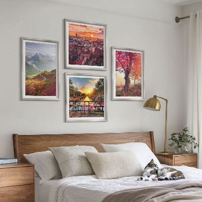 Mur de tableaux Paysages de montagne à vélo