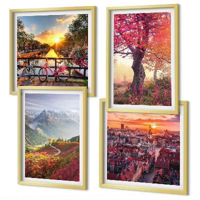 Mur de tableaux Paysages de montagne à vélo
