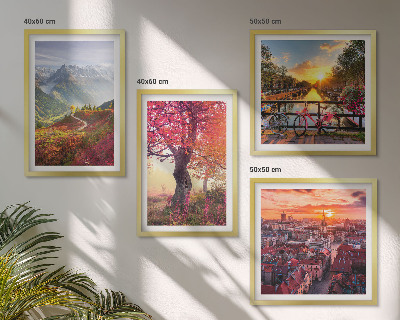 Mur de tableaux Paysages de montagne à vélo