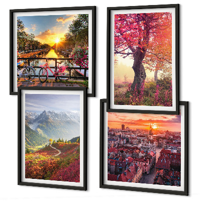 Mur de tableaux Paysages de montagne à vélo
