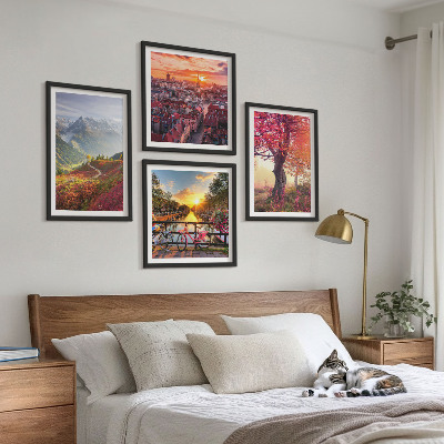 Mur de tableaux Paysages de montagne à vélo