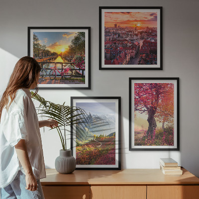 Mur de tableaux Paysages de montagne à vélo