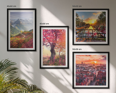 Mur de tableaux Paysages de montagne à vélo