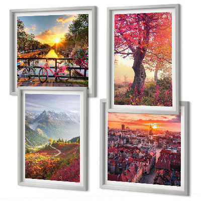 Mur de tableaux Paysages de montagne à vélo