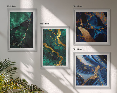 Ensemble de 4 tableaux Motifs élégants sur les pierres