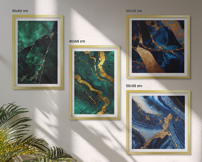 Ensemble de 4 tableaux Motifs élégants sur les pierres
