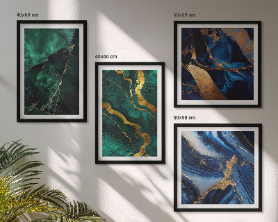 Ensemble de 4 tableaux Motifs élégants sur les pierres