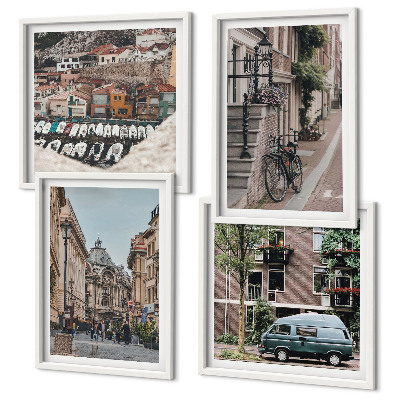Mur de tableaux Vues de la ville sur les bâtiments