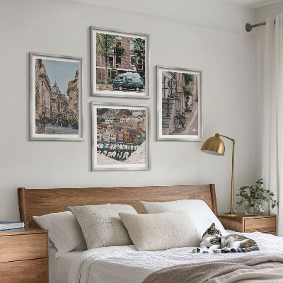 Mur de tableaux Vues de la ville sur les bâtiments