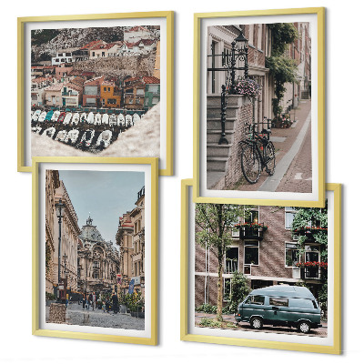 Mur de tableaux Vues de la ville sur les bâtiments