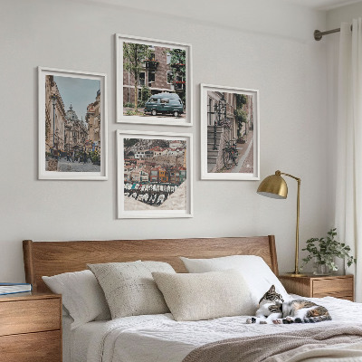 Mur de tableaux Vues de la ville sur les bâtiments