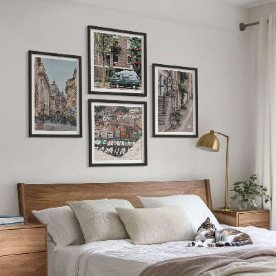 Mur de tableaux Vues de la ville sur les bâtiments