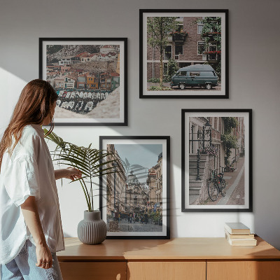 Mur de tableaux Vues de la ville sur les bâtiments