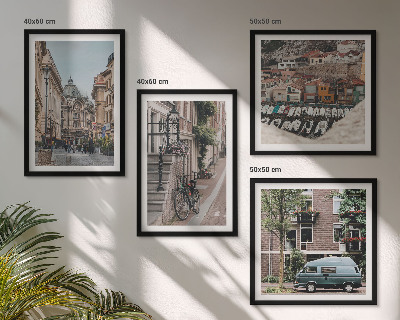 Mur de tableaux Vues de la ville sur les bâtiments