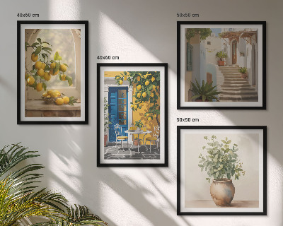 Ensemble de 4 tableaux Architecture de la ville de lemons