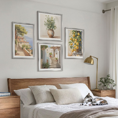 Mur de tableaux Des fleurs dans un vase, une mer de citrons