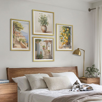 Mur de tableaux Des fleurs dans un vase, une mer de citrons