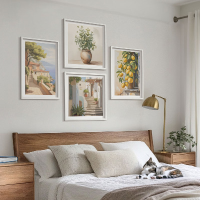 Mur de tableaux Des fleurs dans un vase, une mer de citrons