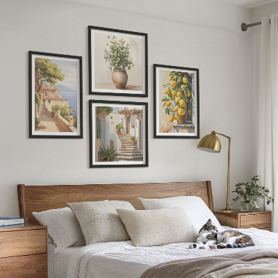 Mur de tableaux Des fleurs dans un vase, une mer de citrons