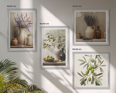 Ensemble de 4 tableaux Décorations de fleurs en vase