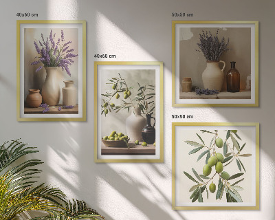 Ensemble de 4 tableaux Décorations de fleurs en vase