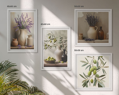 Ensemble de 4 tableaux Décorations de fleurs en vase