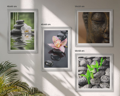 Mur de tableaux Composition paisible de bouddha fleuri zen