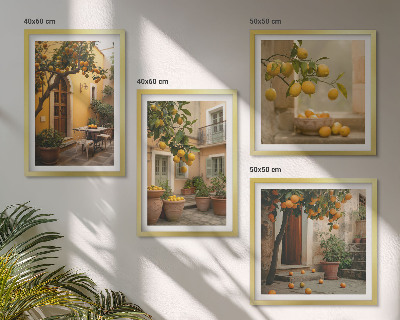 Mur de tableaux Jardin d'agrumes au soleil